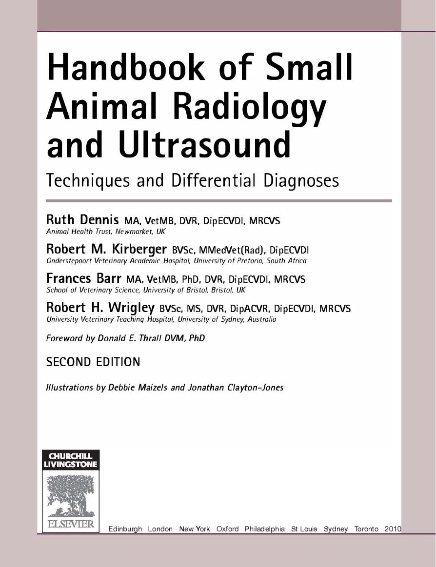 Look Inside page 4 - Handbook Small Animal Radiology Ultrasound