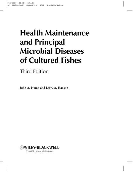 Look Inside sample page 2 - Health Maintenance And Principal Microbial Diseases Of Cultured Fishes 3Rd Edition
