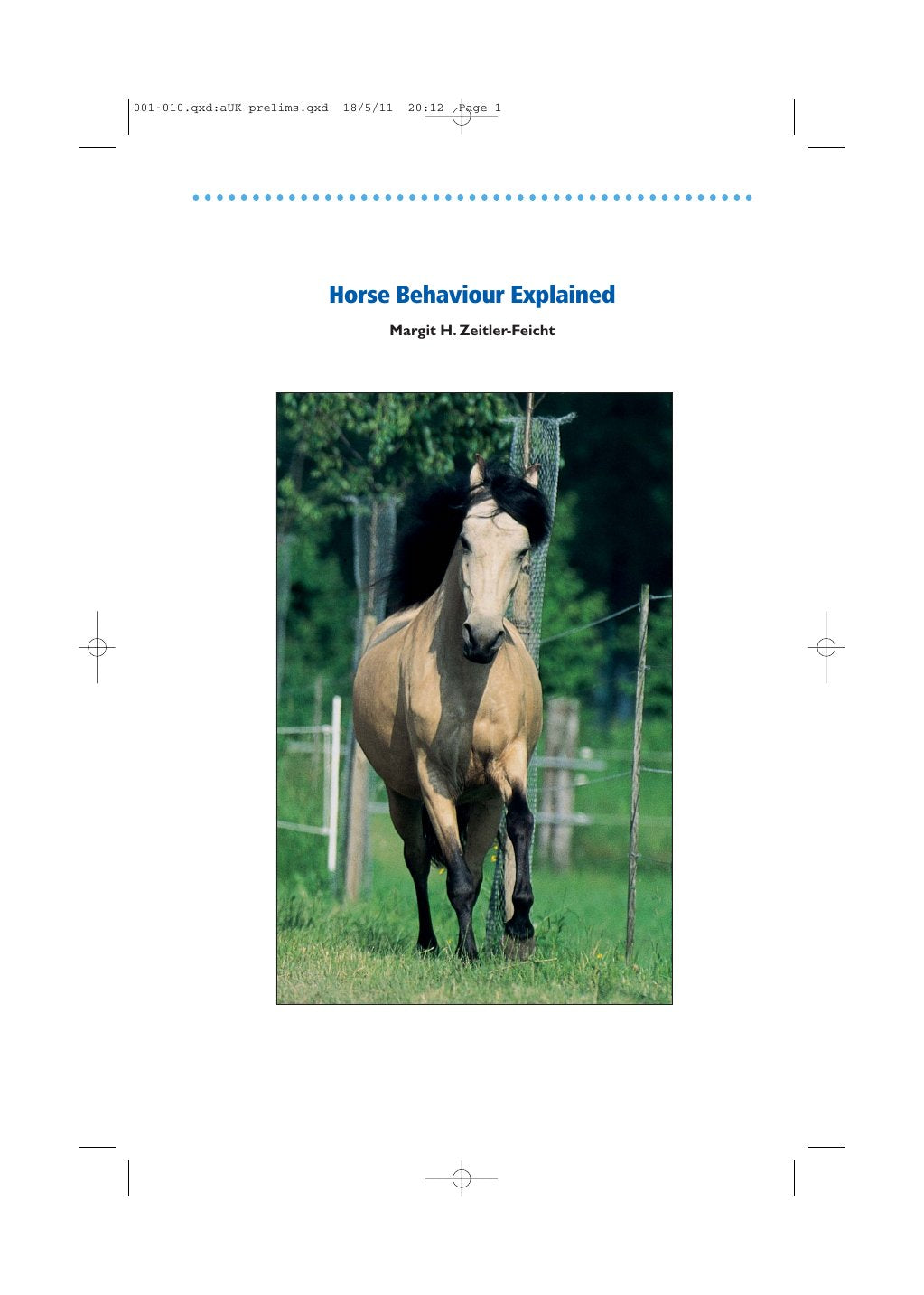 Look Inside page 2 - Horse Behaviour Explained Origins Treatment And Prevention Of Problems