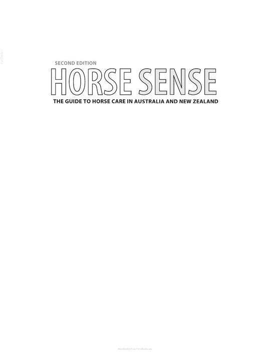 Look Inside sample page 2 - Horse Sense The Guide To Horse Care In Australia And New Zealand 2Nd Edition