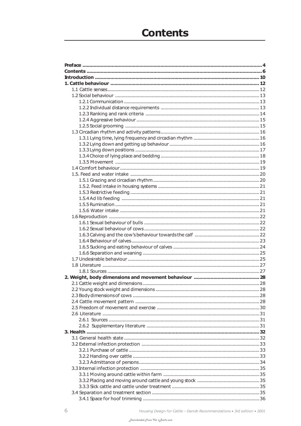 Look Inside page 6 - Housing Design For Cattle Danish Recommendations