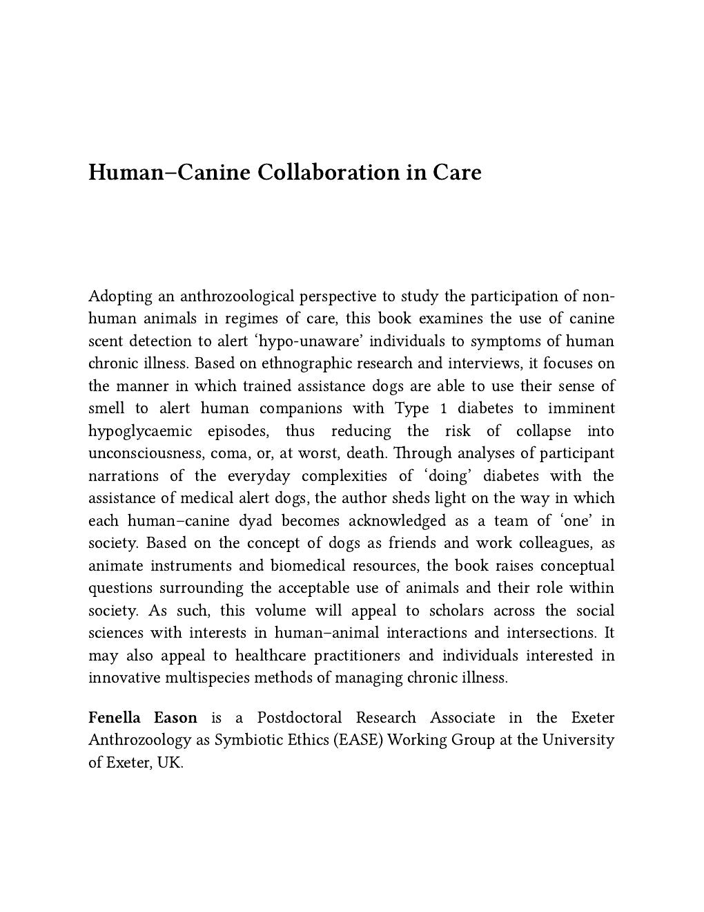 Look Inside sample page 2 - Human Canine Collaboration In Care