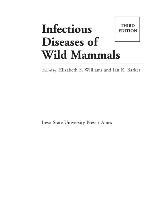 Look Inside sample page 2 - Infectious Diseases Of Wild Mammals 3Rd Edition