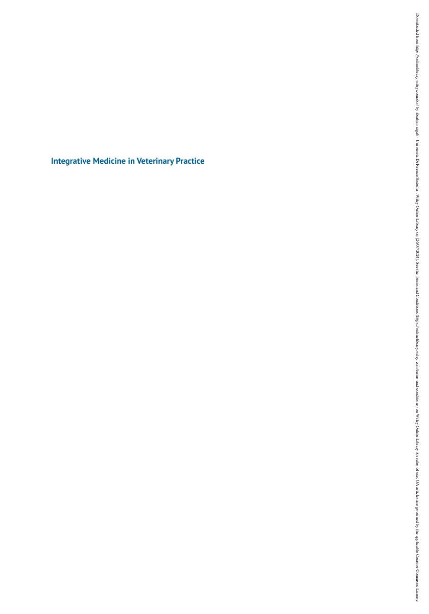 Look Inside sample page 2 - Integrative Medicine In Veterinary Practice