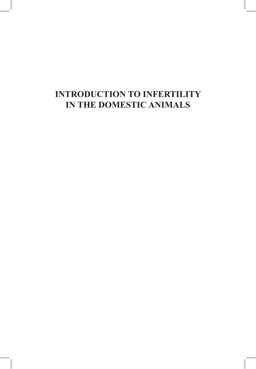 Look Inside sample page 2 - Introduction To Infertility In The Domestic Animals