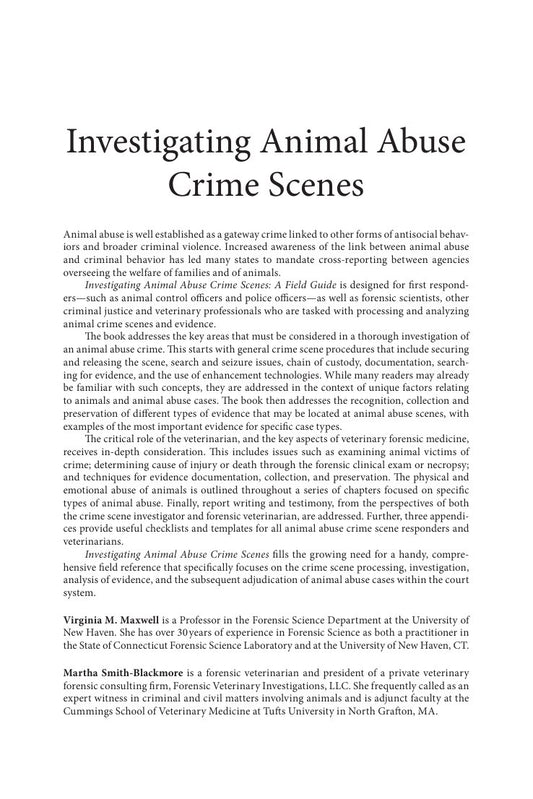 Look Inside sample page 2 - Investigating Animal Abuse Crime Scenes A Field Guide