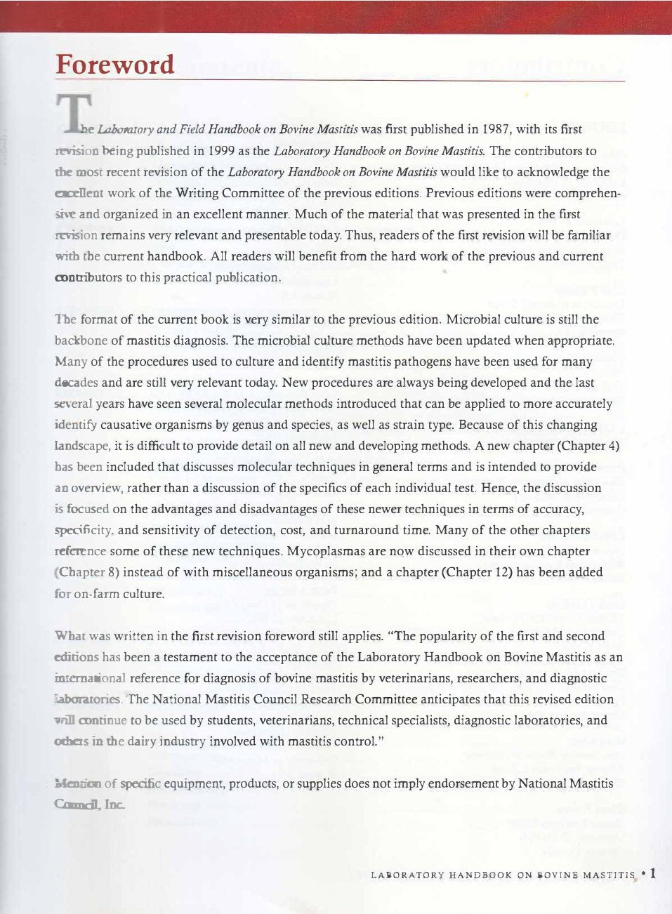 Look Inside page 3 - Laboratory Handbook On Bovine Mastitis 3Rd Edition