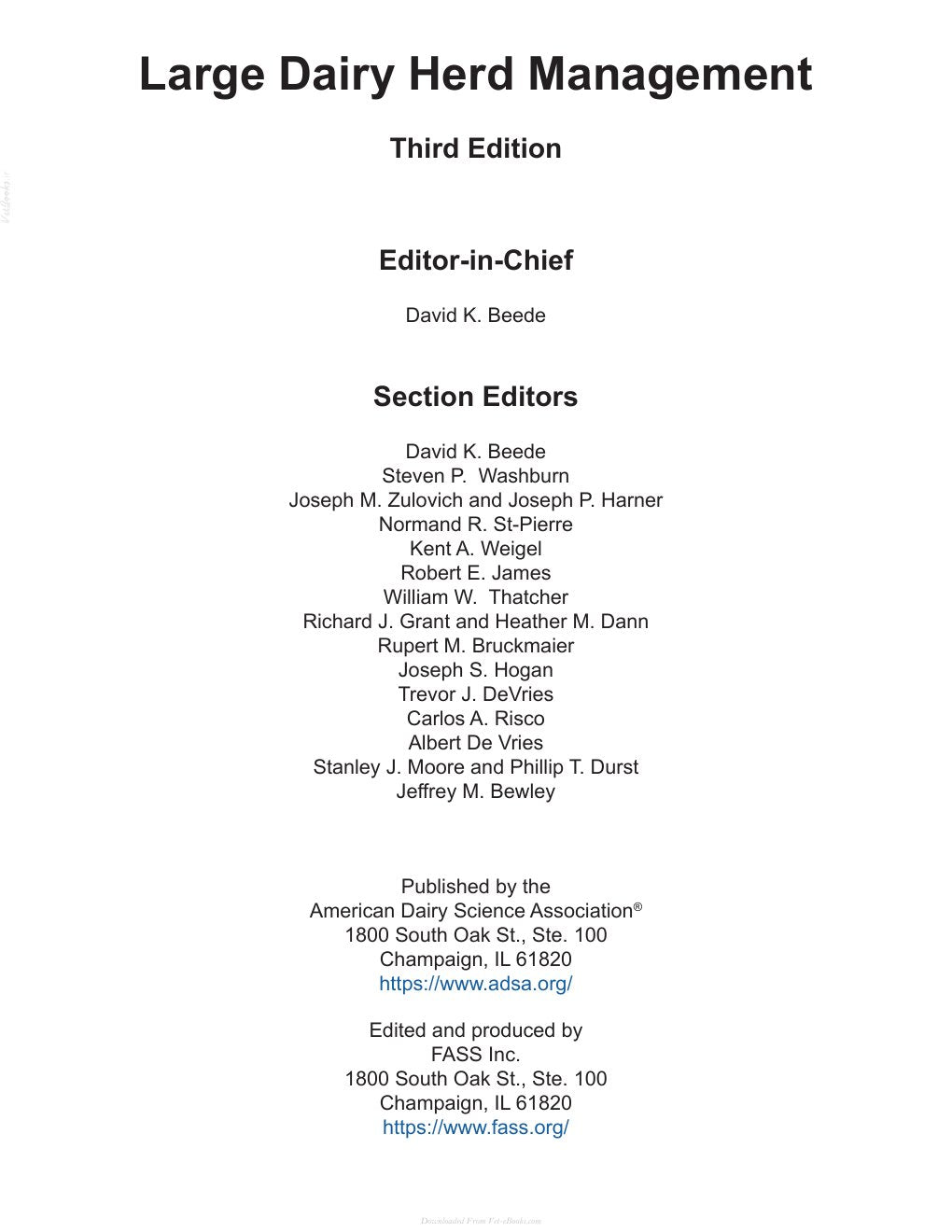 Look Inside sample page 2 - Large Dairy Herd Management 3Rd Edition