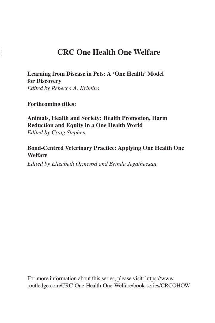 Look Inside sample page 3 - Learning From Disease In Pets A One Health Model For Discovery