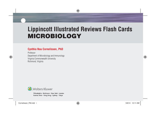 Look Inside page 2 - Lippincott Illustrated Reviews Flash Cards Microbiology