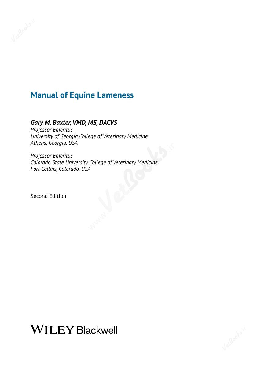 Look Inside page 5 - Manual of Equine Lameness 2nd Edition