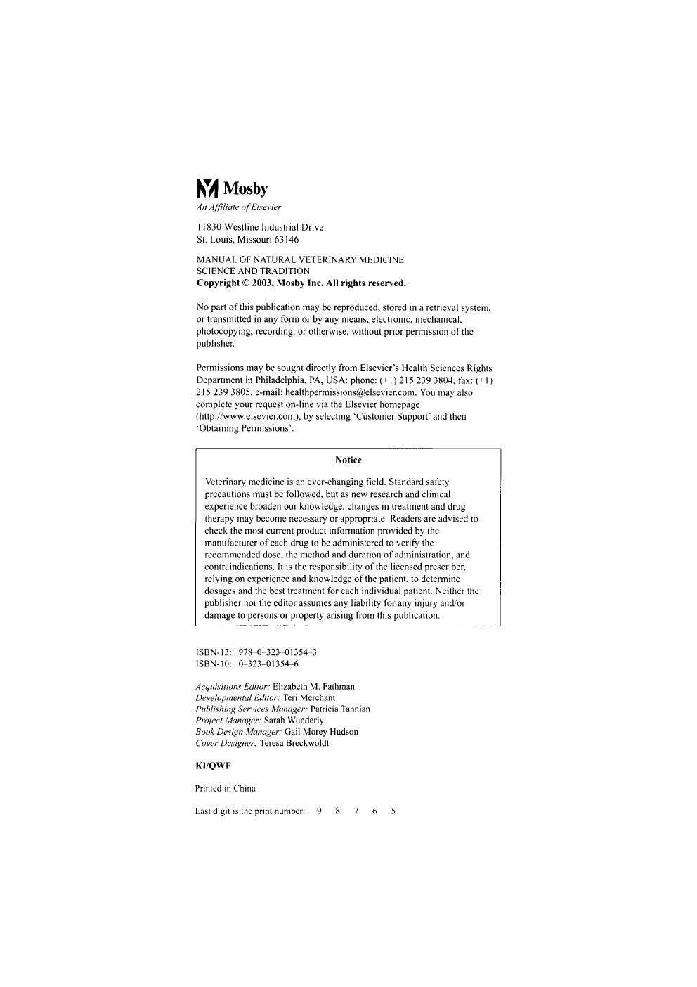 Look Inside sample page 2 - Manual Of Natural Veterinary Medicine Science And Tradition
