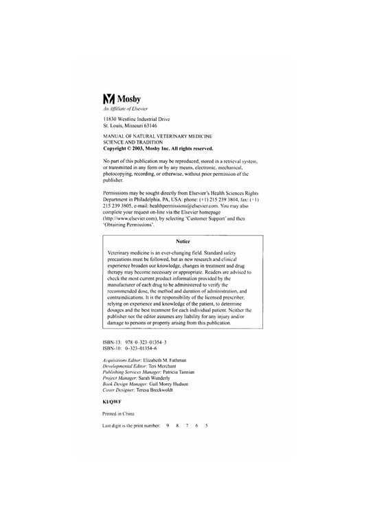 Look Inside sample page 2 - Manual Of Natural Veterinary Medicine Science And Tradition