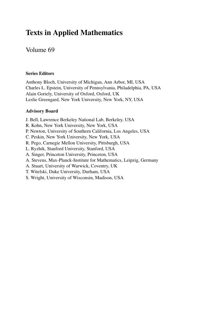 Look Inside sample page 2 - Mathematical Models In Epidemiology