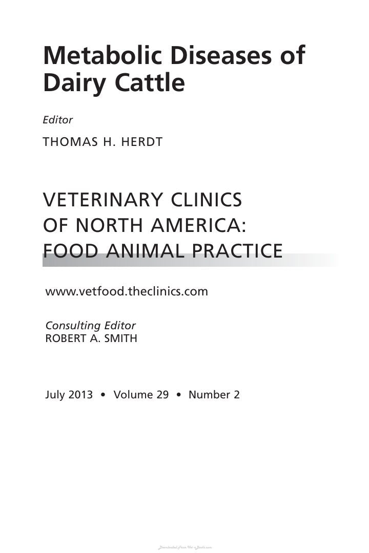 Look Inside sample page 2 - Metabolic Diseases Of Dairy Cattle Veterinary Clinics Of North America Food Animal Practice