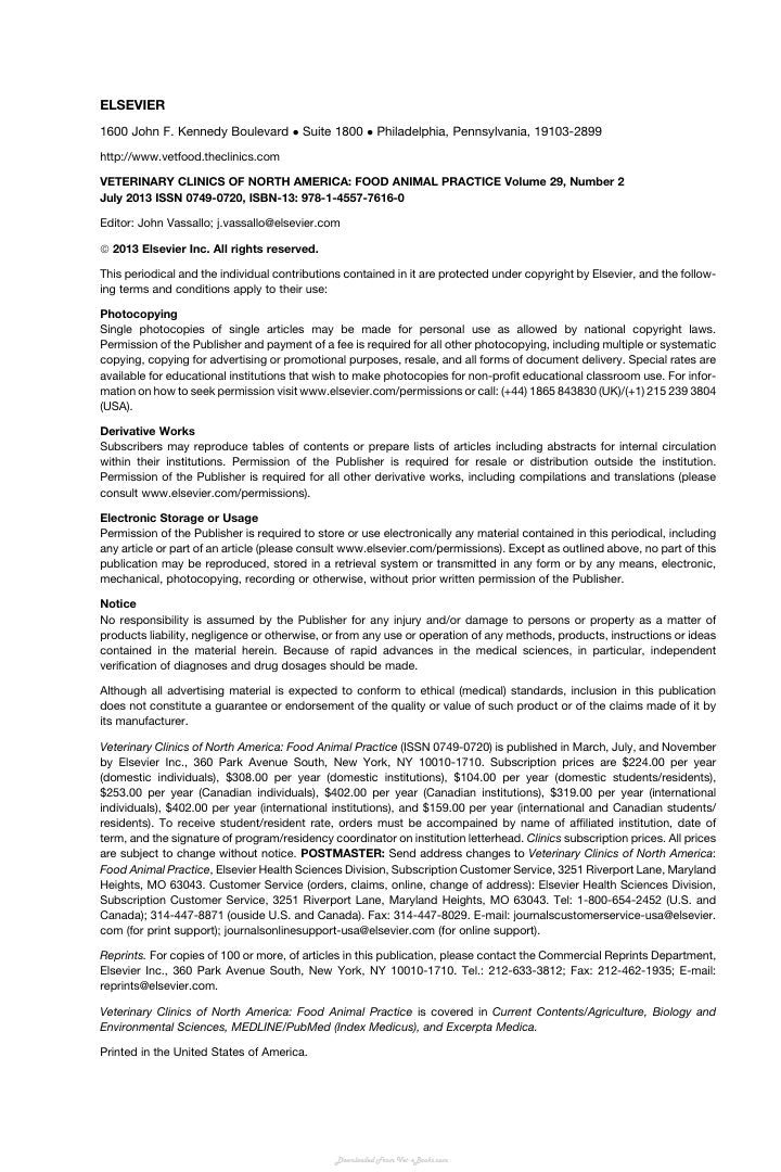 Look Inside sample page 3 - Metabolic Diseases Of Dairy Cattle Veterinary Clinics Of North America Food Animal Practice
