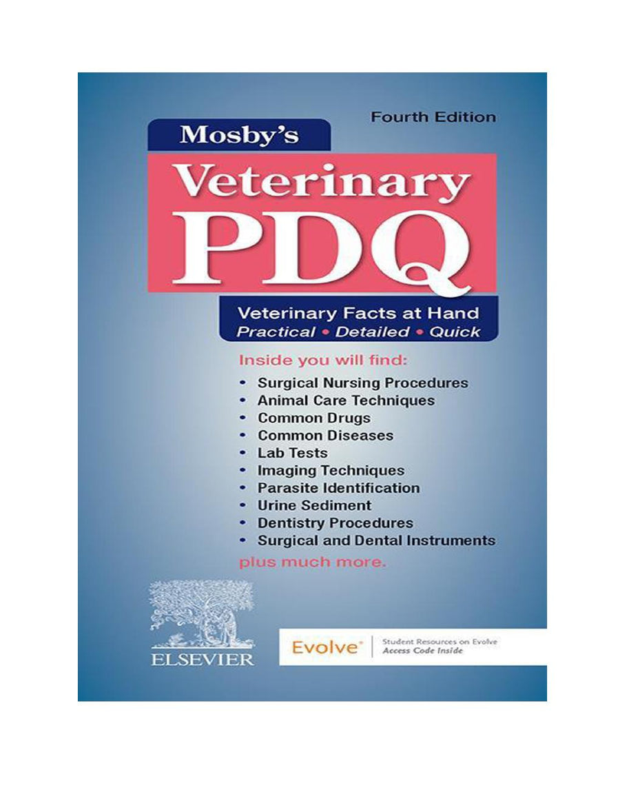 Preview page of Mosby's Veterinary PDQ, 4th Edition