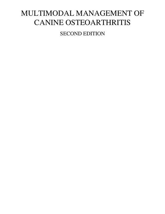 Look Inside sample page 2 - Multimodal Management Of Canine Osteoarthritis 2Nd Edition
