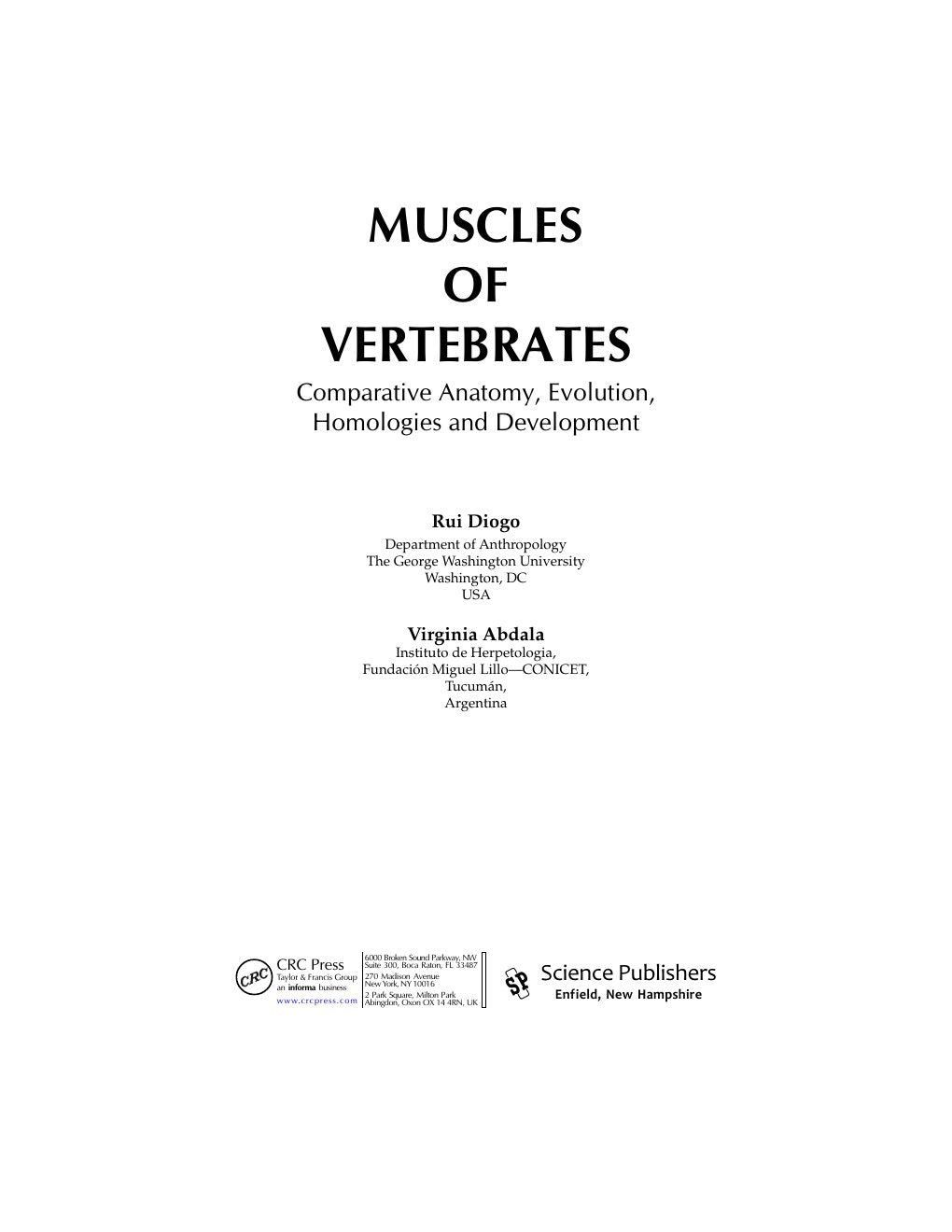 Look Inside sample page 3 - Muscles Of Vertebrates Comparative Anatomy Evolution Homologies And Development