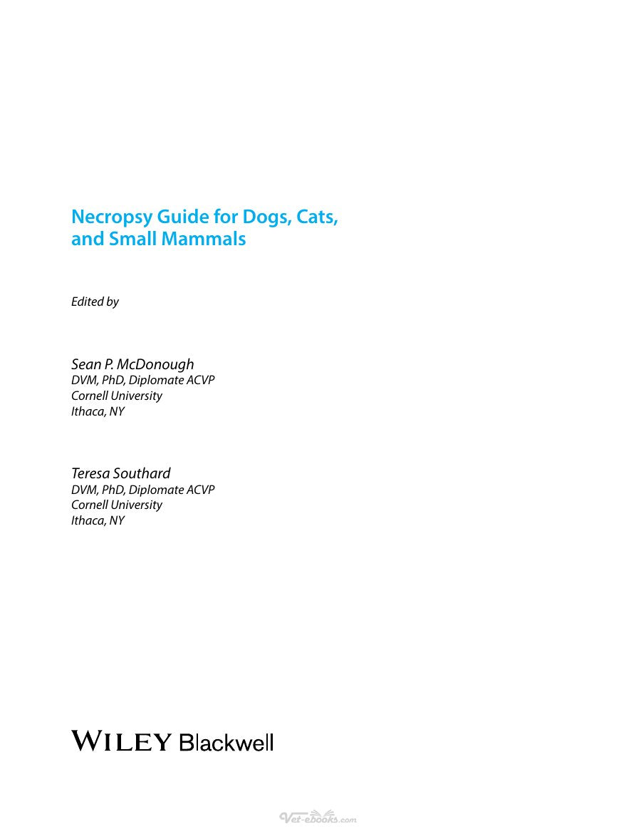 Look Inside sample page 3 - Necropsy Guide For Dogs Cats And Small Mammals