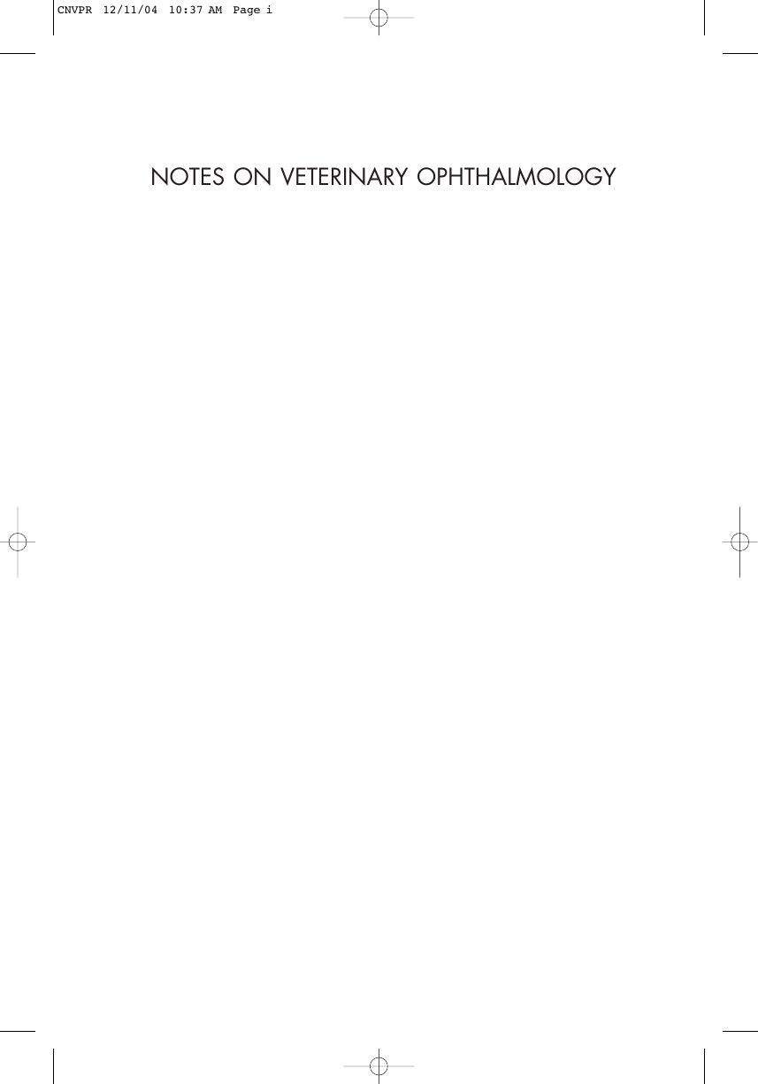 Look Inside sample page 2 - Notes On Veterinary Ophthalmology