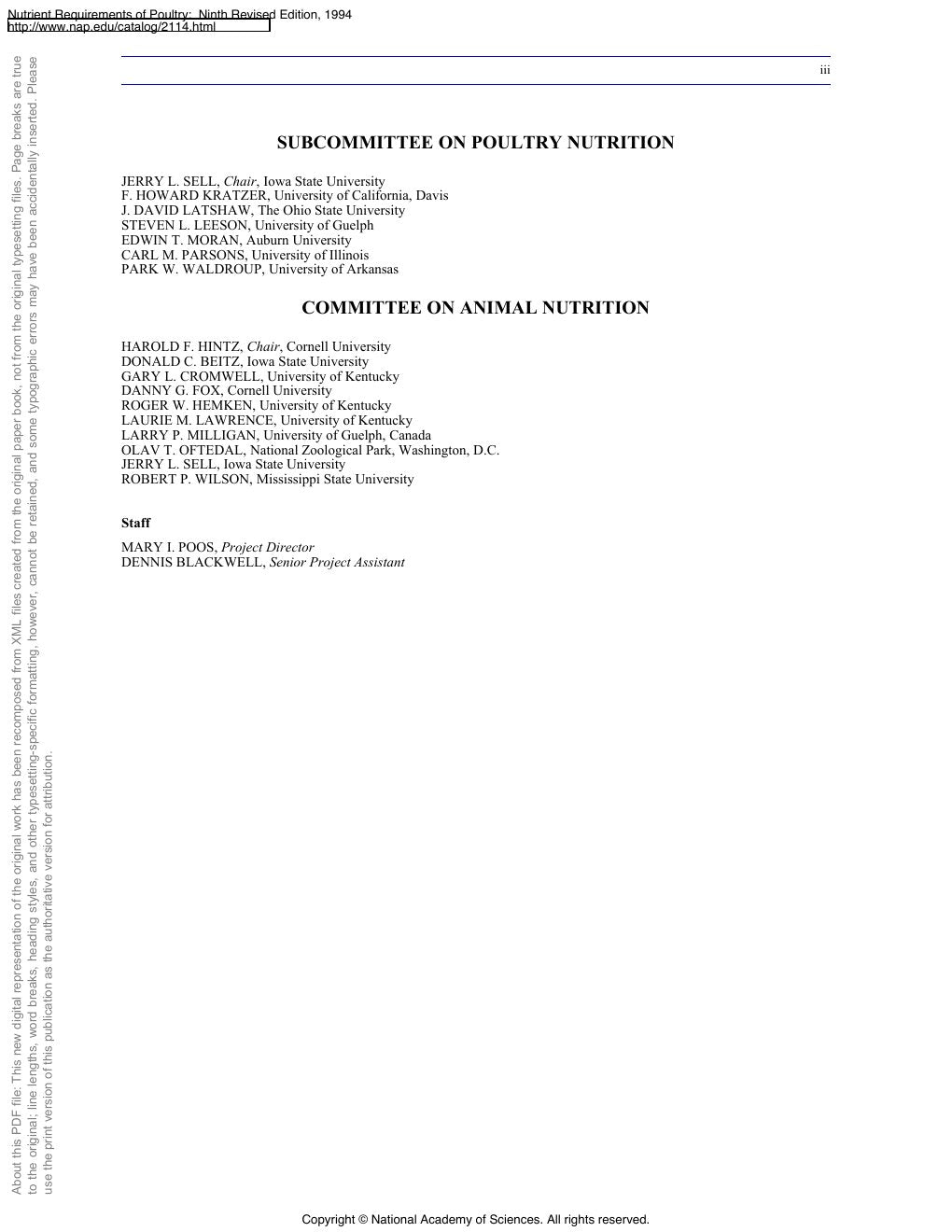 Look Inside sample page 3 - Nutrient Requirements Of Poultry 9Th Revised Edition