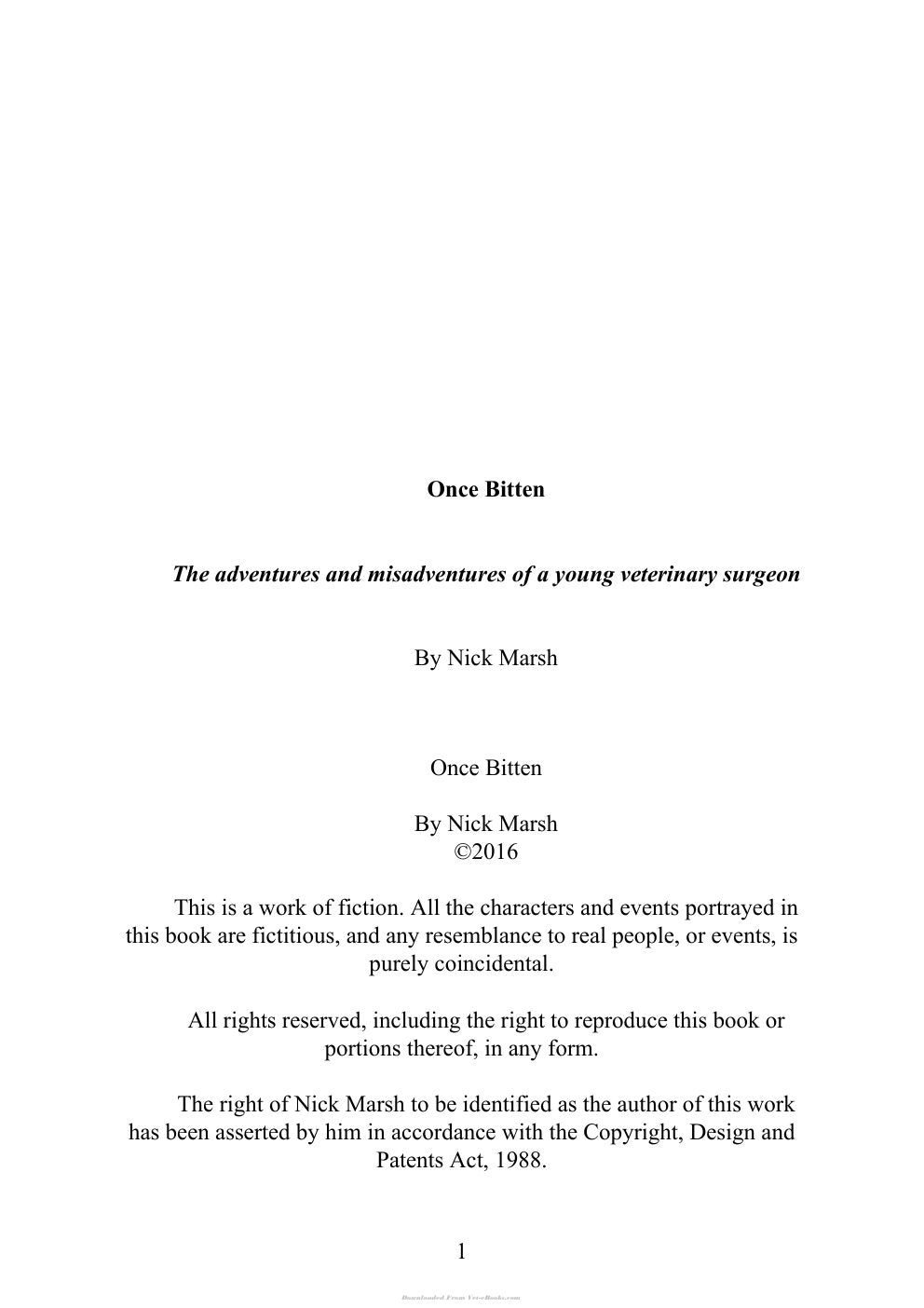 Look Inside sample page 2 - Once Bitten The Adventures And Misadventures Of A Young Veterinary Surgeon