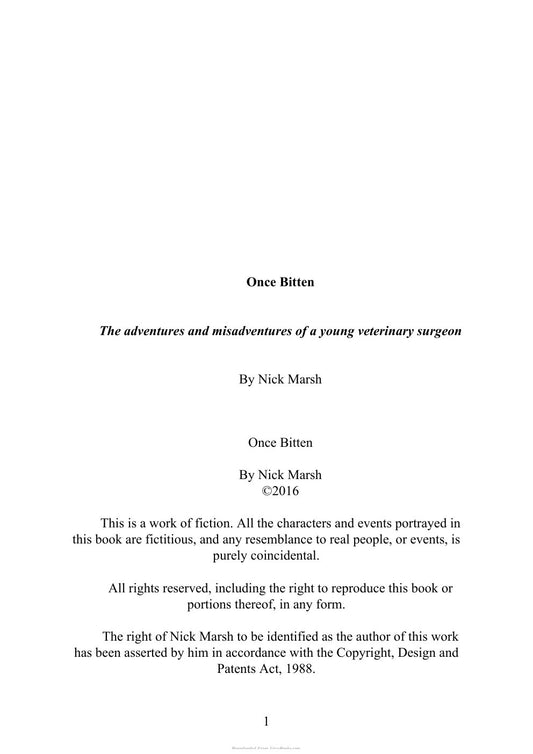 Look Inside sample page 2 - Once Bitten The Adventures And Misadventures Of A Young Veterinary Surgeon