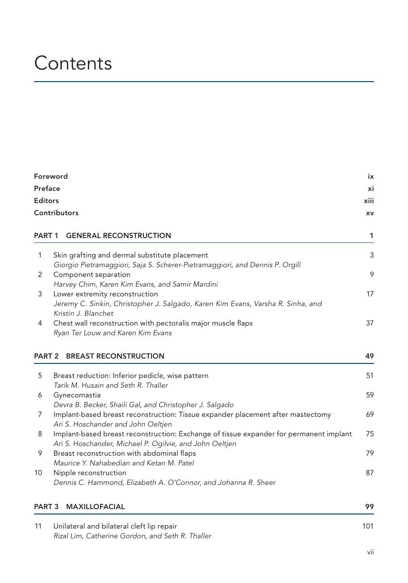 Preview page of Operative Procedures in Plastic, Aesthetic and Reconstructive Surgery