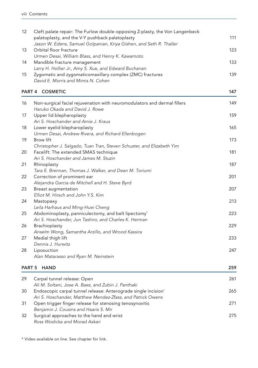 Look Inside page 10 - Operative Procedures in Plastic, Aesthetic and Reconstructive Surgery