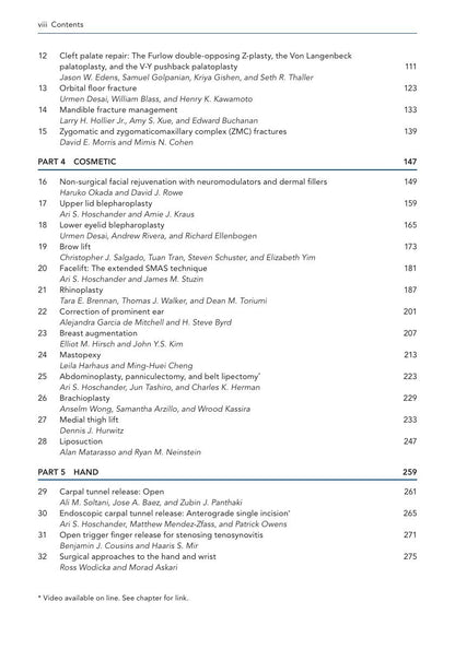 Look Inside page 10 - Operative Procedures in Plastic, Aesthetic and Reconstructive Surgery