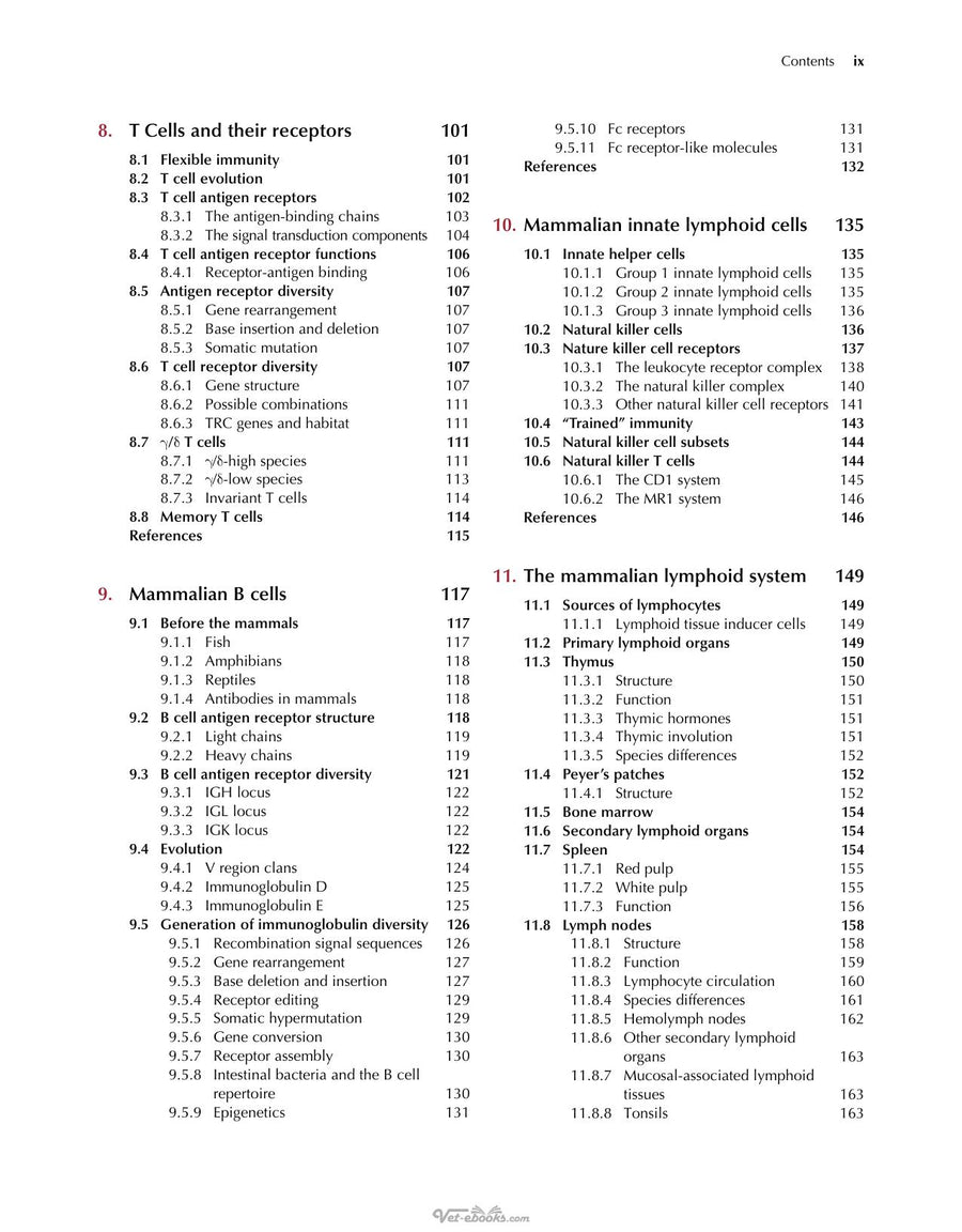 Preview page of Comparative Mammalian Immunology the Evolution and Diversity of the Immune Systems of Mammals
