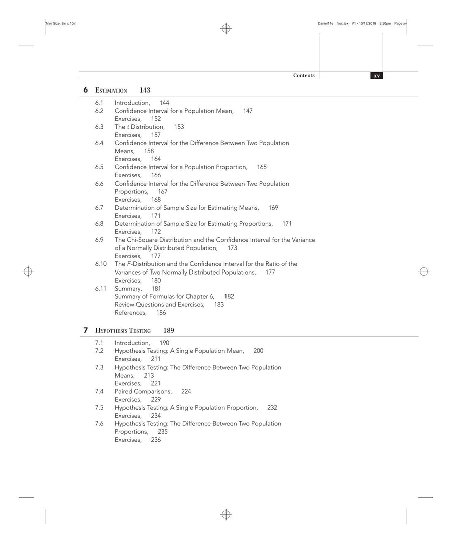 Preview page of Biostatistics a Foundation for Analysis in the Health Sciences 11th Edition