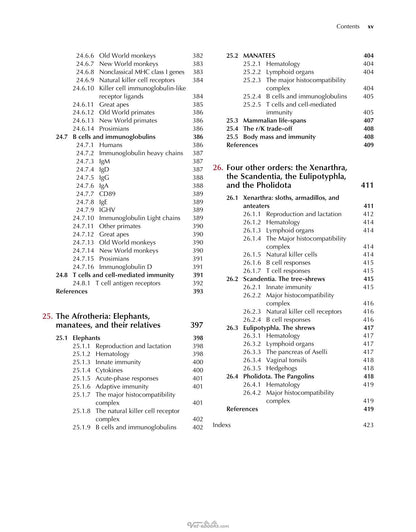 Comparative Mammalian Immunology the Evolution and Diversity of the Immune Systems of Mammals