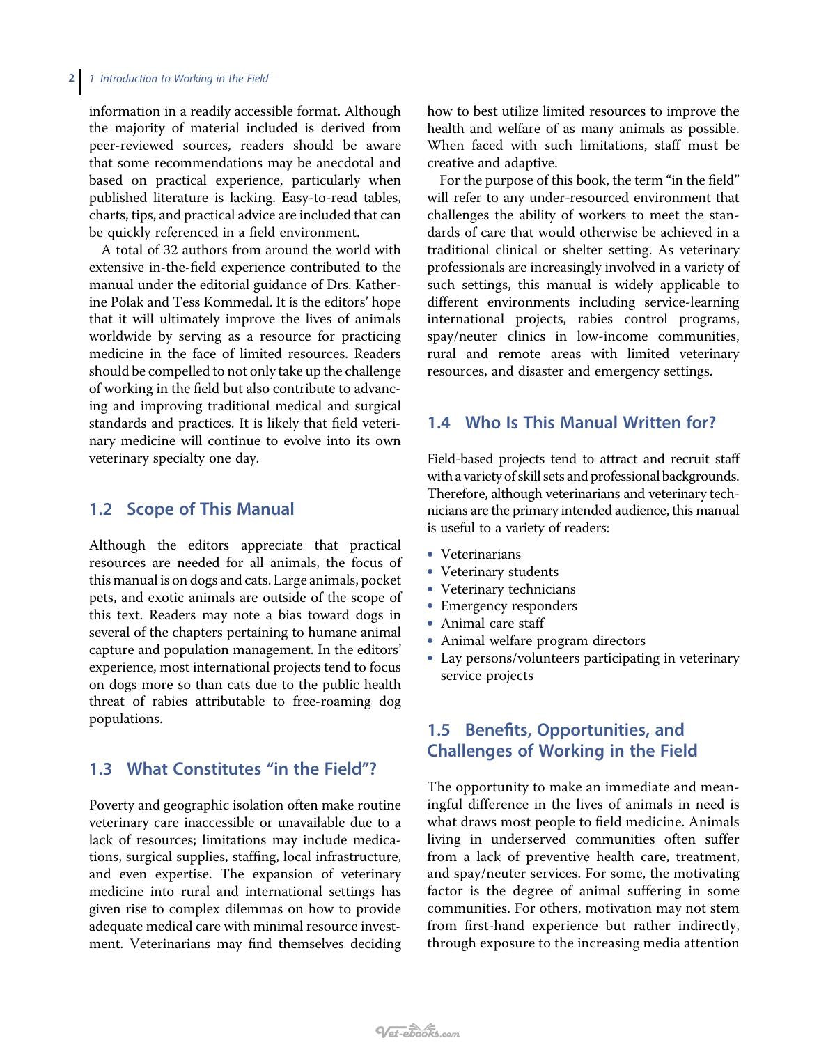 Field Manual For Small Animal Medicine