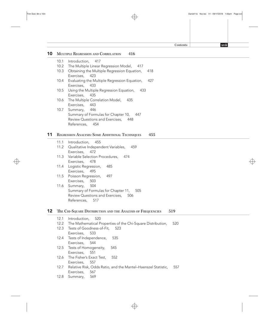 Preview page of Biostatistics a Foundation for Analysis in the Health Sciences 11th Edition