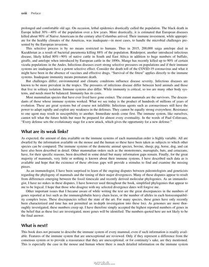 Comparative Mammalian Immunology the Evolution and Diversity of the Immune Systems of Mammals