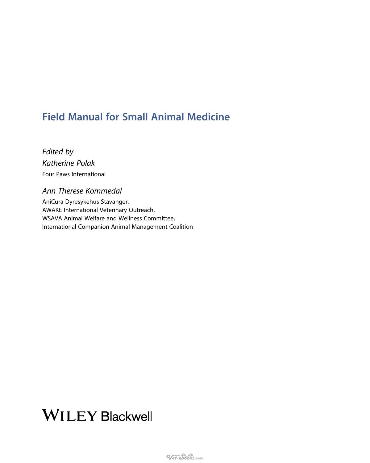 Field Manual For Small Animal Medicine