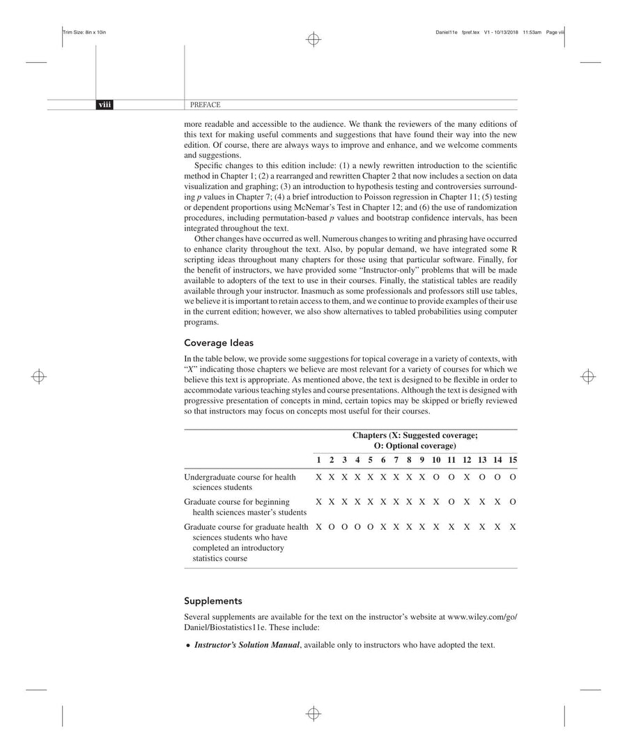 Preview page of Biostatistics a Foundation for Analysis in the Health Sciences 11th Edition