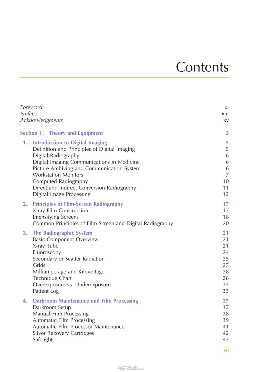 Preview page of Small Animal Radiographic Techniques and Positioning