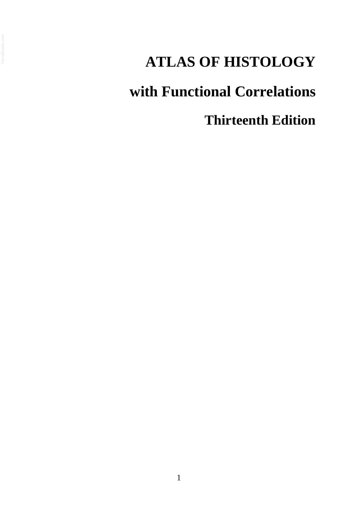 Atlas Of Histology With Functional Correlations 13Th Edition