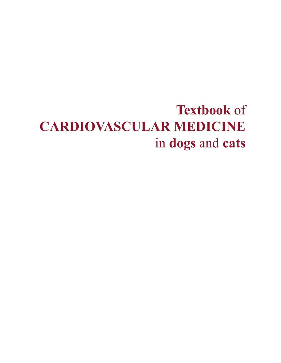 Preview page of Textbook of Cardiovascular Medicine in Dogs and Cats
