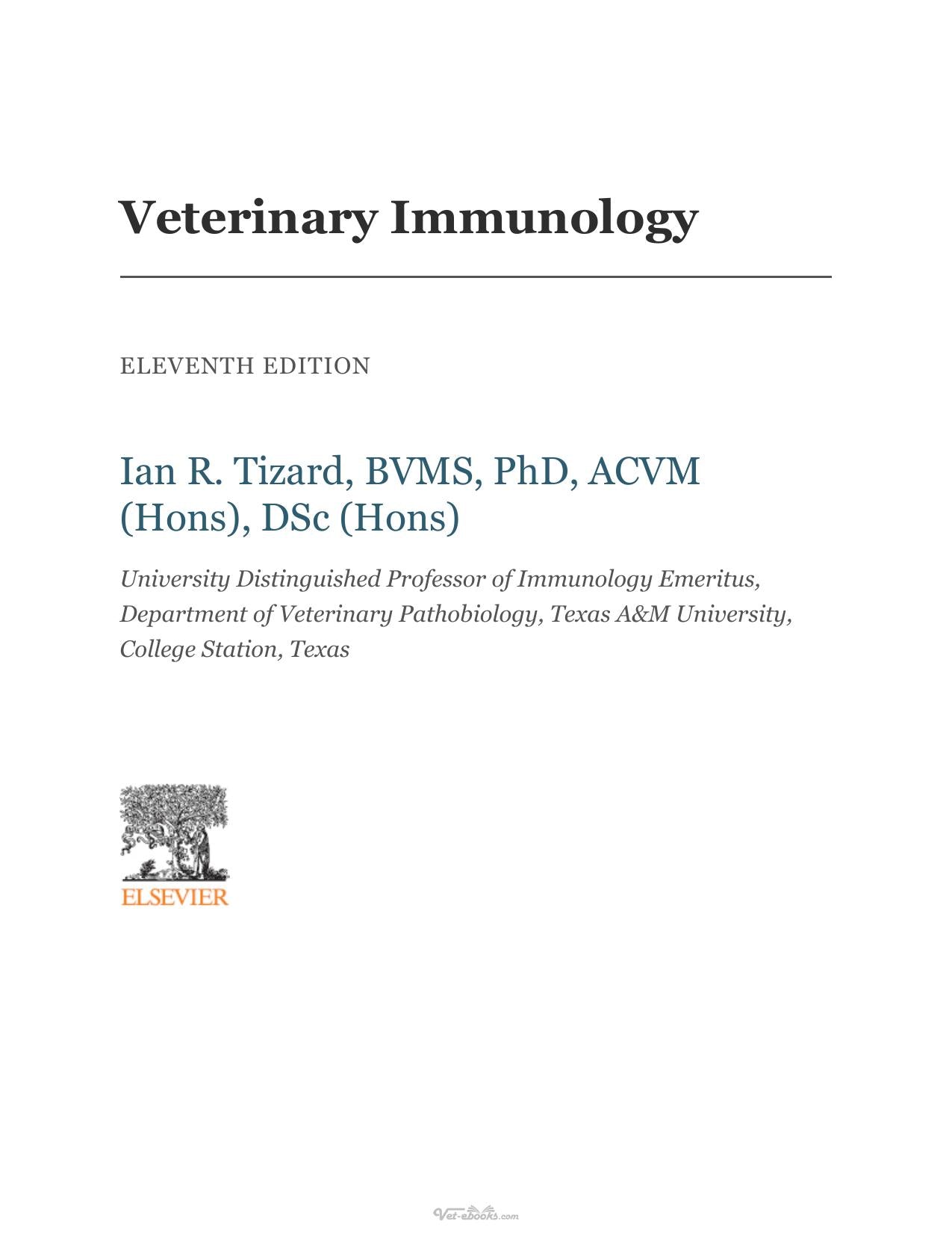 Veterinary Immunology 11Th Edition
