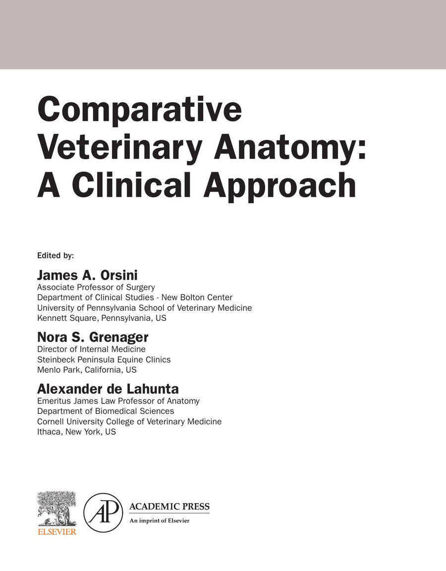 Preview page of Comparative Veterinary Anatomy a Clinical Approach