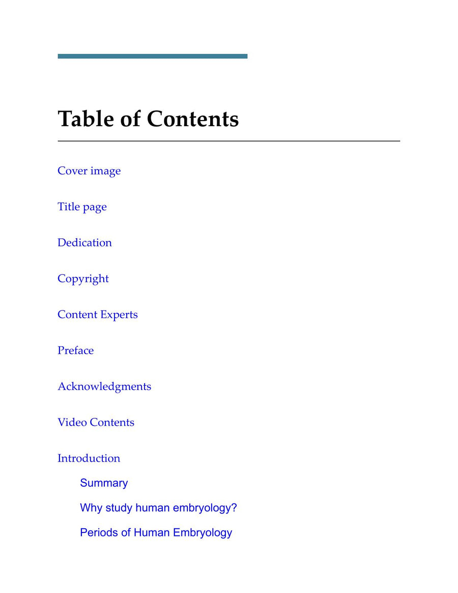Preview page of Larsens Human Embryology 6th Edition