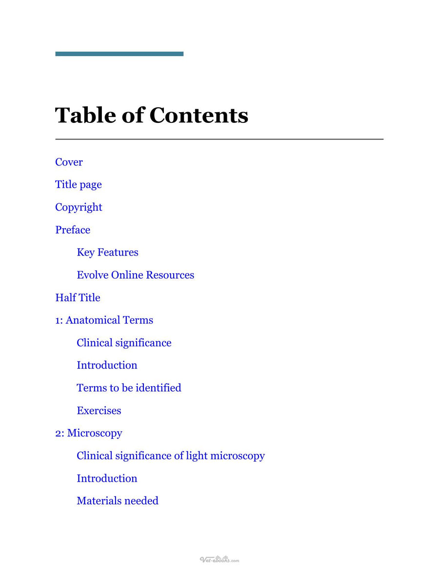 Preview page of Laboratory Manual for Clinical Anatomy and Physiology for Veterinary Technicians, 4th Edition