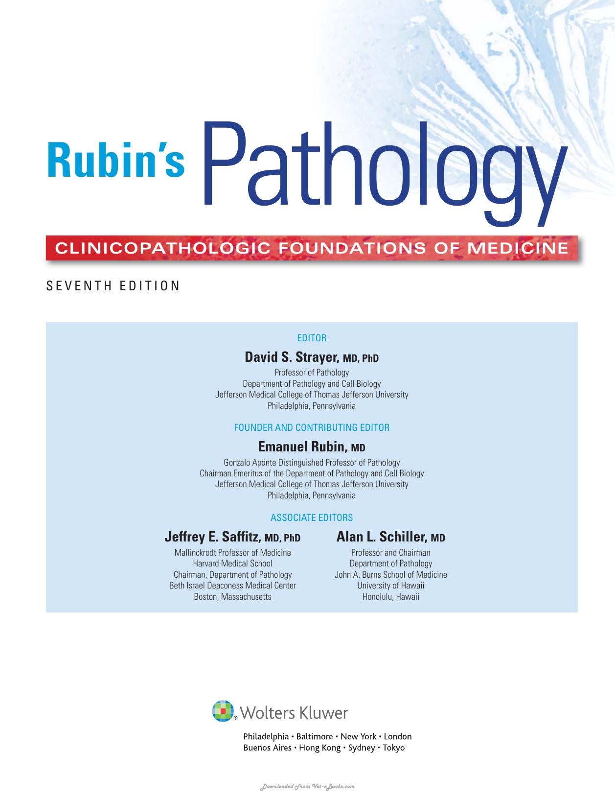 Rubins Pathology Clinicopathologic Foundations Of Medicine 7Th Edition