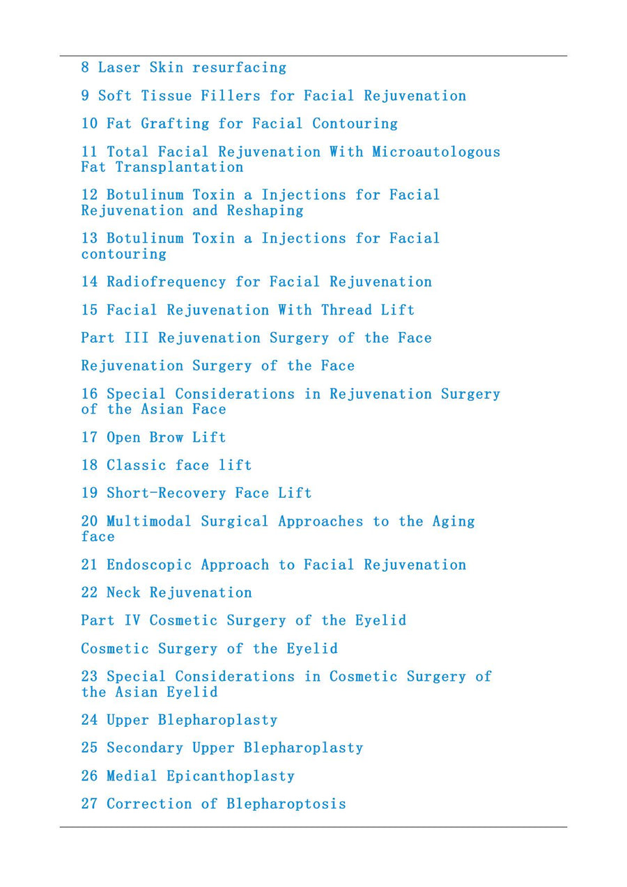 Preview page of Aesthetic Plastic Surgery in Asians: Principles and Techniques