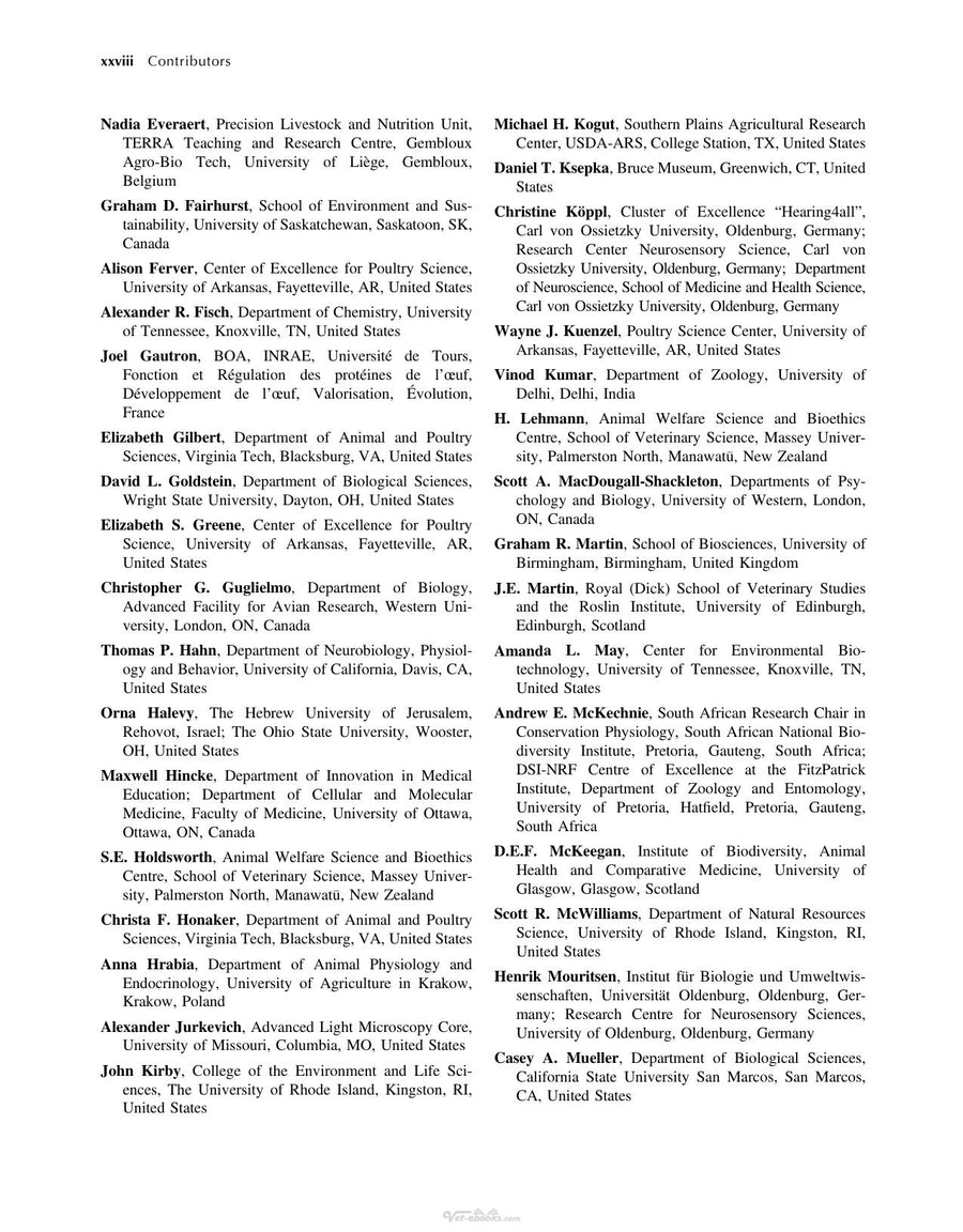 Preview page of Sturkie's Avian Physiology, 7th Edition