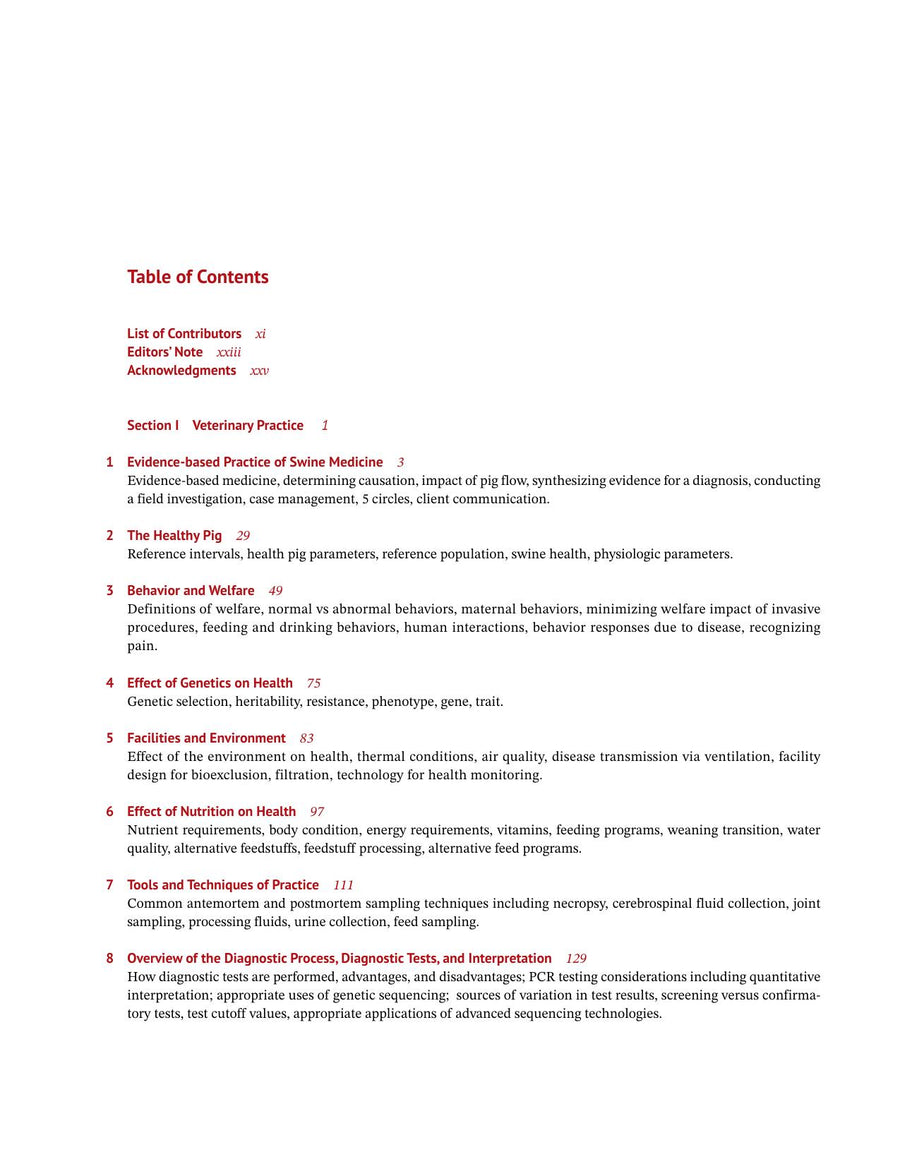 Preview page of Diseases of Swine 12th Edition